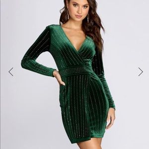 ALEXA VELVET WRAP DRESS